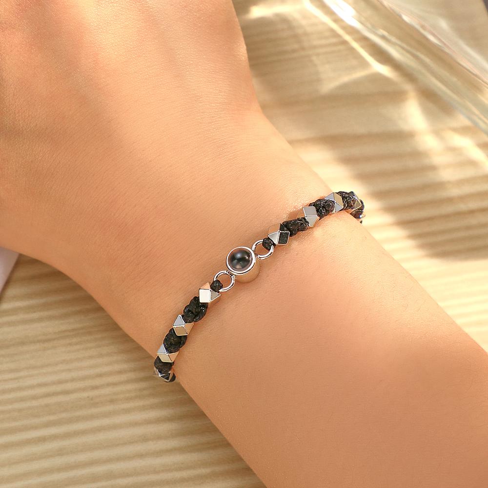 Custom Photo Bracelet Projection Braid Commemorative Gift
