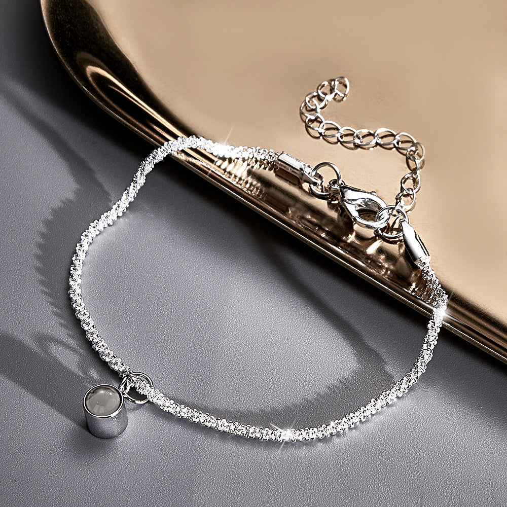 Custom Projection Cauliflower Chain Bracelet Gift for Her