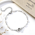 Custom Projection Photo Bracelet Pearl Chain Girl Gift