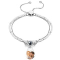 Personalized Photo Projection Crystal Double Layers Bracelet