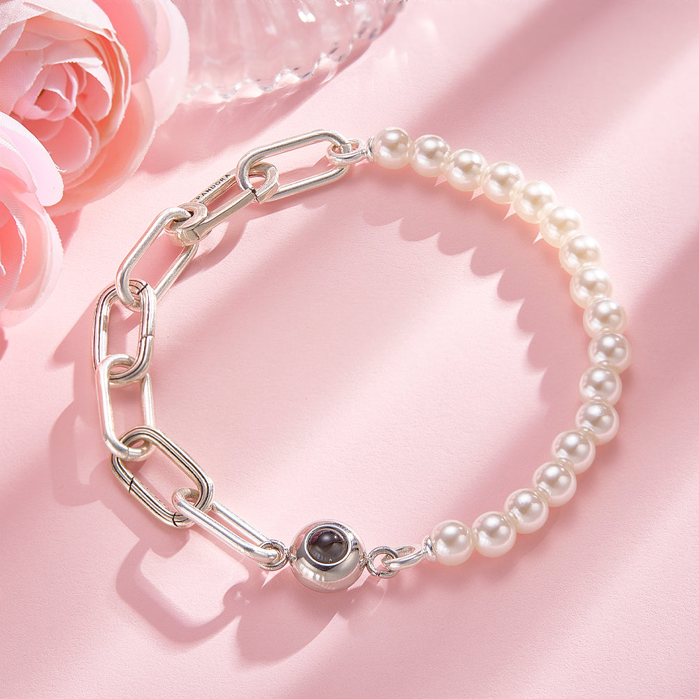 Personalized Projection Bracelet Pearl Splicing Chain Girl Gift
