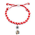 Personalized Projected Picture Bracelet Twist Rope With Round Pendant Warm Christmas Gift For Men