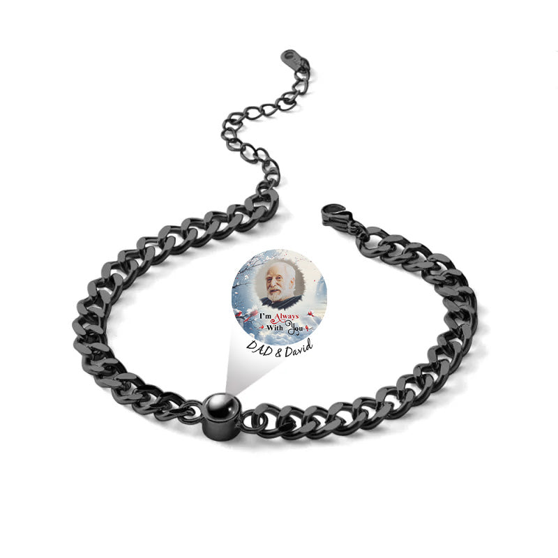 Custom Memorial Photo Projection Bracelet Vintage Bracelet Father's Day Gift