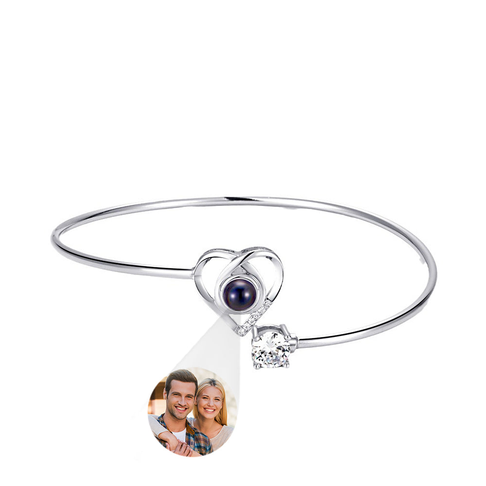 Custom Projection Bracelet Personalized Photo Swan Bracelet Jewelry Gift for Her