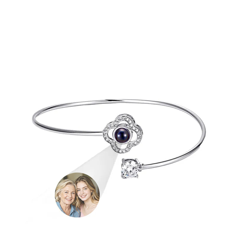 Custom Projection Bracelet Personalized Photo Bracelet Heart Jewelry Mother's Day Gift for Mom