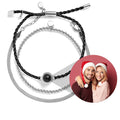 Personalized Stack Photo Bracelet Projection Gem Bracelet  Pack Custom Beaded Stretch Bracelet Christmas Gifts