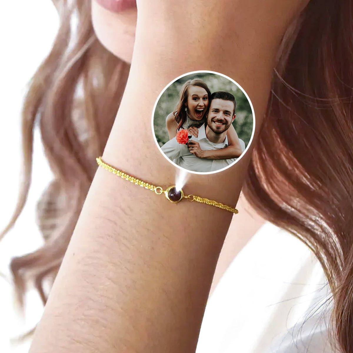 Personalized Projection Bracelet with Photo Personalized Photo Bracelet for Woman Memorial Gift