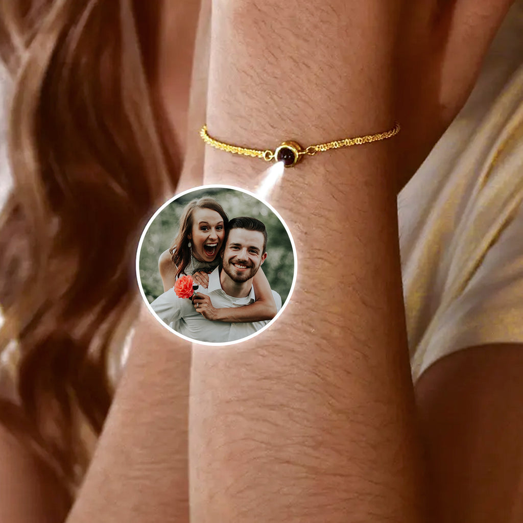 Personalized Projection Bracelet with Photo Personalized Photo Bracelet for Woman Memorial Gift