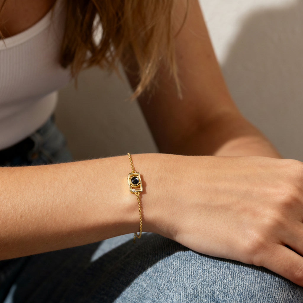 Custom Photo Bracelet Projection Creative Camera Shape Gifts Anniversary Gifts for Her