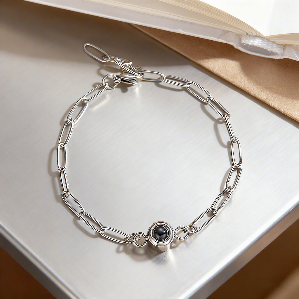 Custom Photo Projection Bracelet Round Projection Jewelry The Best Christmas Gift For Her