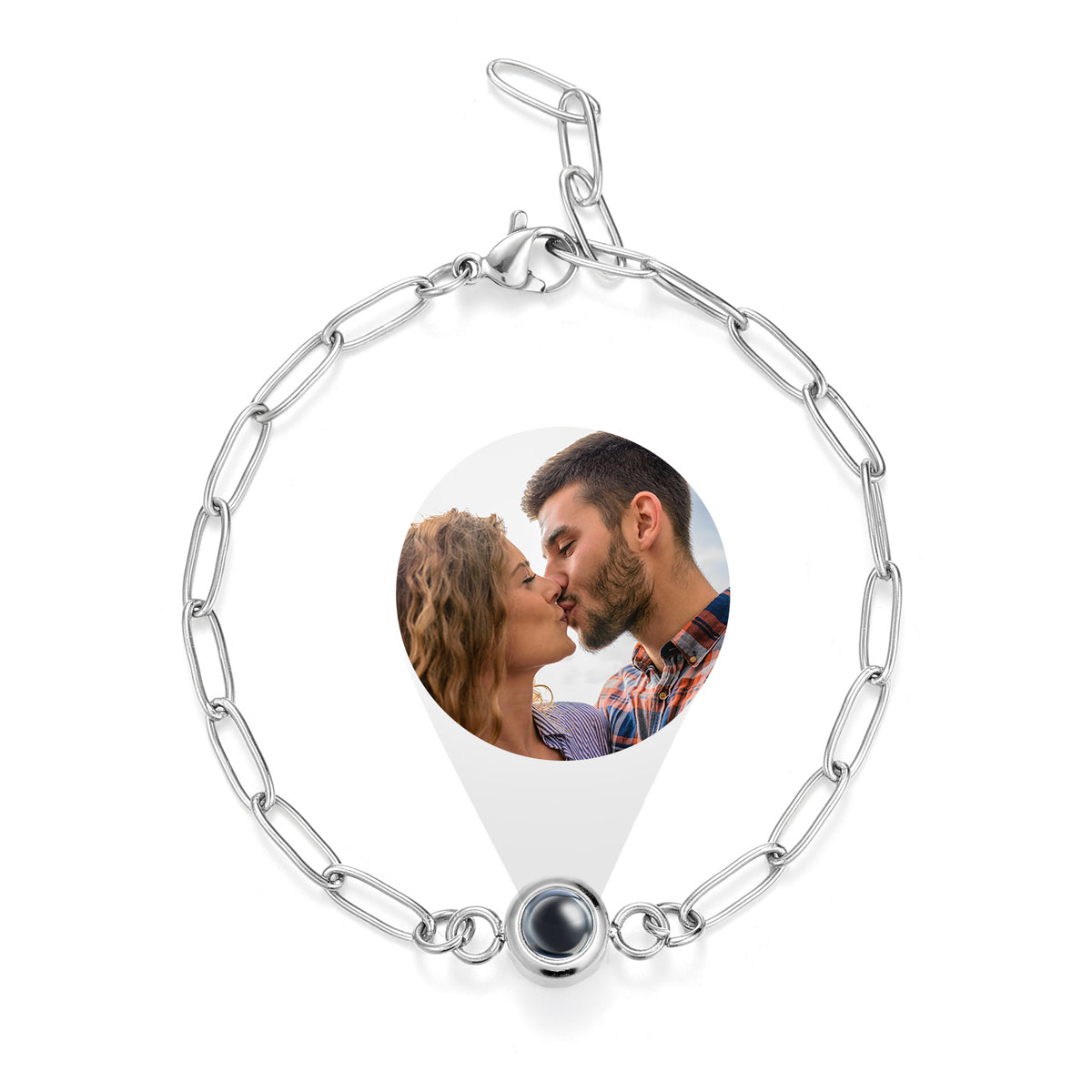 Custom Photo Projection Bracelet Round Projection Jewelry The Best Christmas Gift For Her