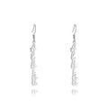 Name Earrings, Drop Earrings Silver Classic Style Unique Gift Platinum Plated