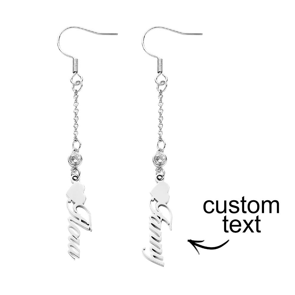 I am Special Name Earrings with Heart Eye Catching Dangle Earrings