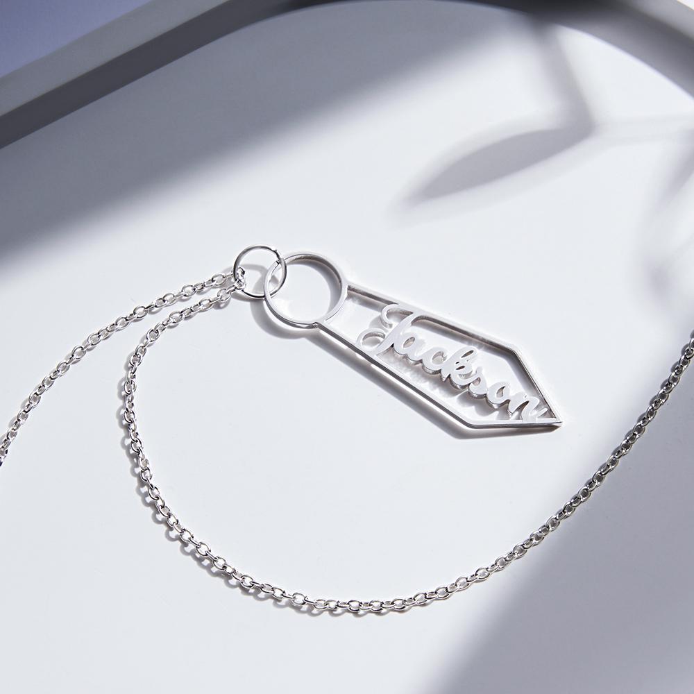 Custom Name Necklace Cartoon Tie Funny Gifts for Men