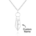 Custom Name Necklace Cartoon Tie Funny Gifts for Men