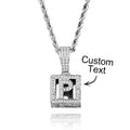 Custom Name Necklace Block Cube Letter Chain Hip Hop Necklace For Men