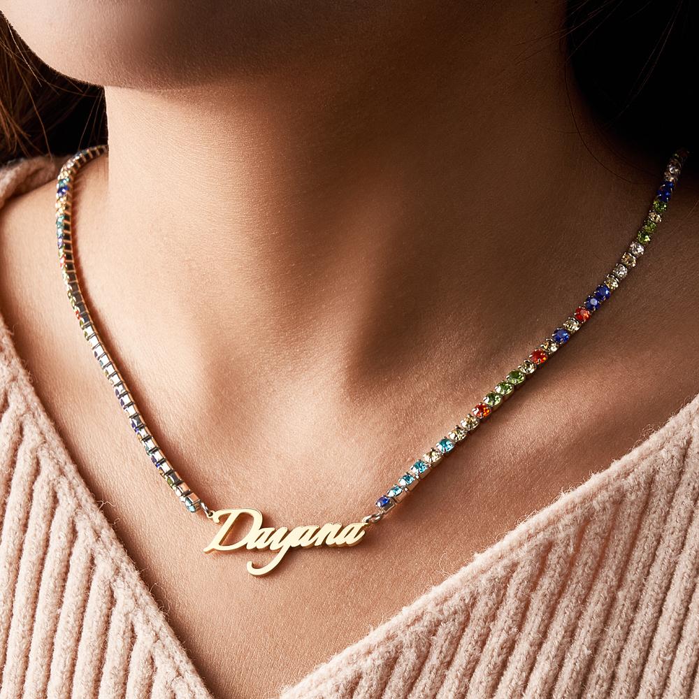 Custom Name Necklace Tennis Chain Fashion Gift