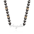 Personalized Name Black Beads Necklace Simple jewelry Gifts For Her