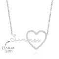 Custom Name Necklace Heart Iced Name Hollow Out Necklace Jewelry Gift For Her