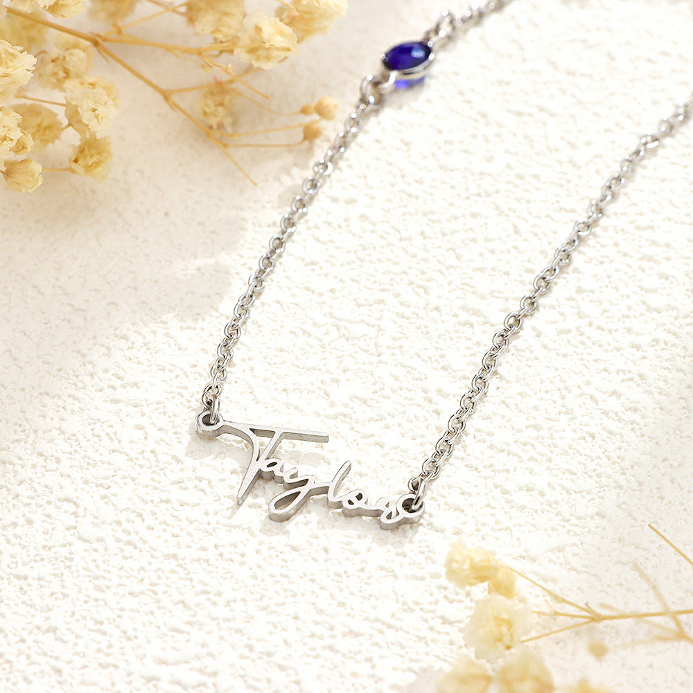 Custom Name Necklace with Diamonds Fashion Necklace for Her