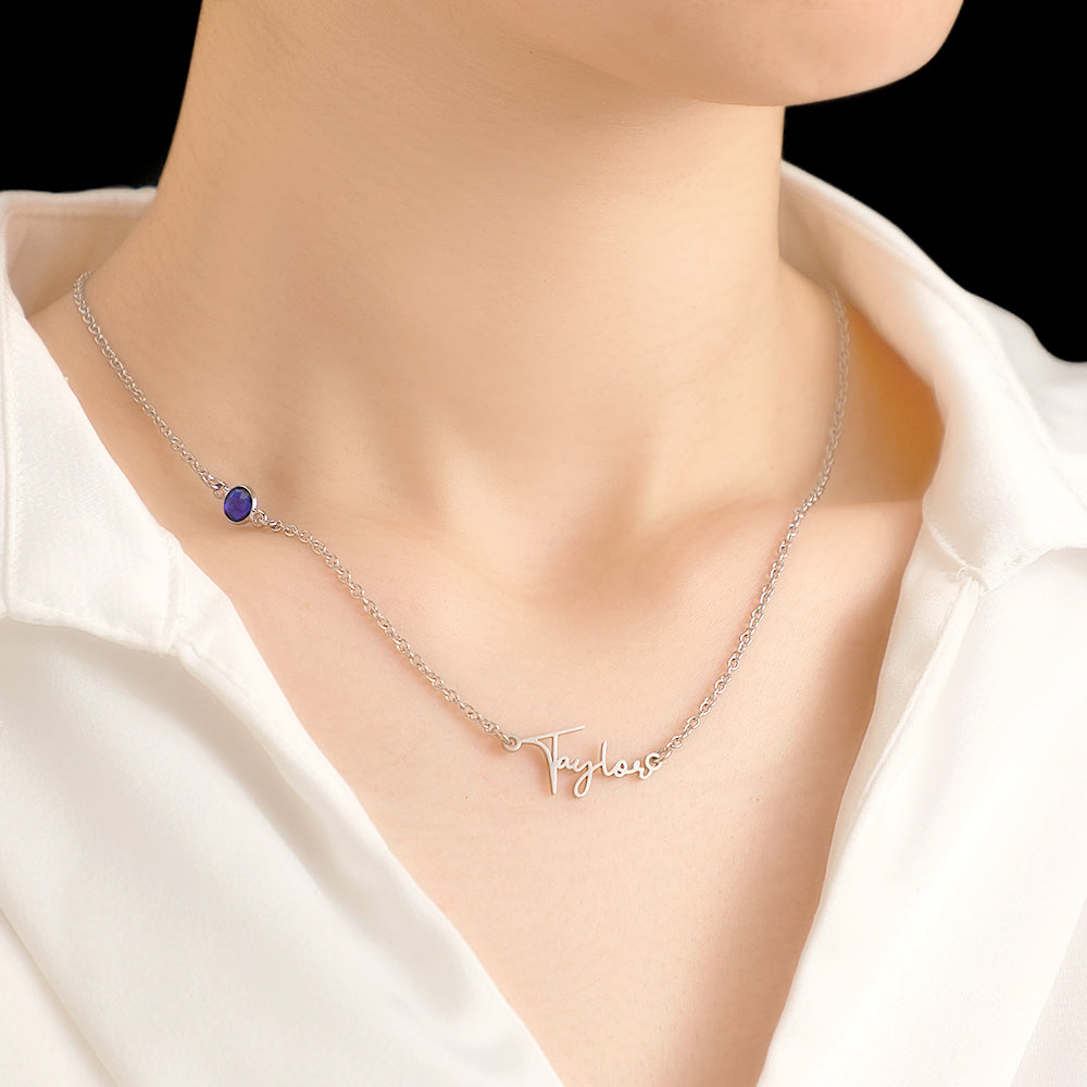 Custom Name Necklace with Diamonds Fashion Necklace for Her