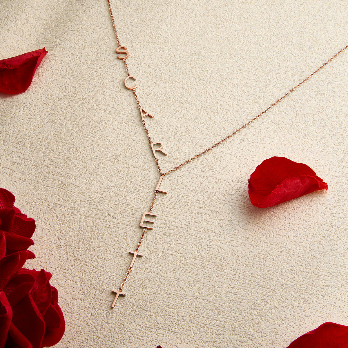 Custom Initial Necklace Custom Drop Name Necklace Name Y Necklace Personalized Gift for Her Bridesmaid Jewelry