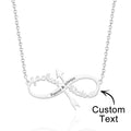 Custom Engraved Necklace Infinity Name Pendant Necklace Birthday Gift