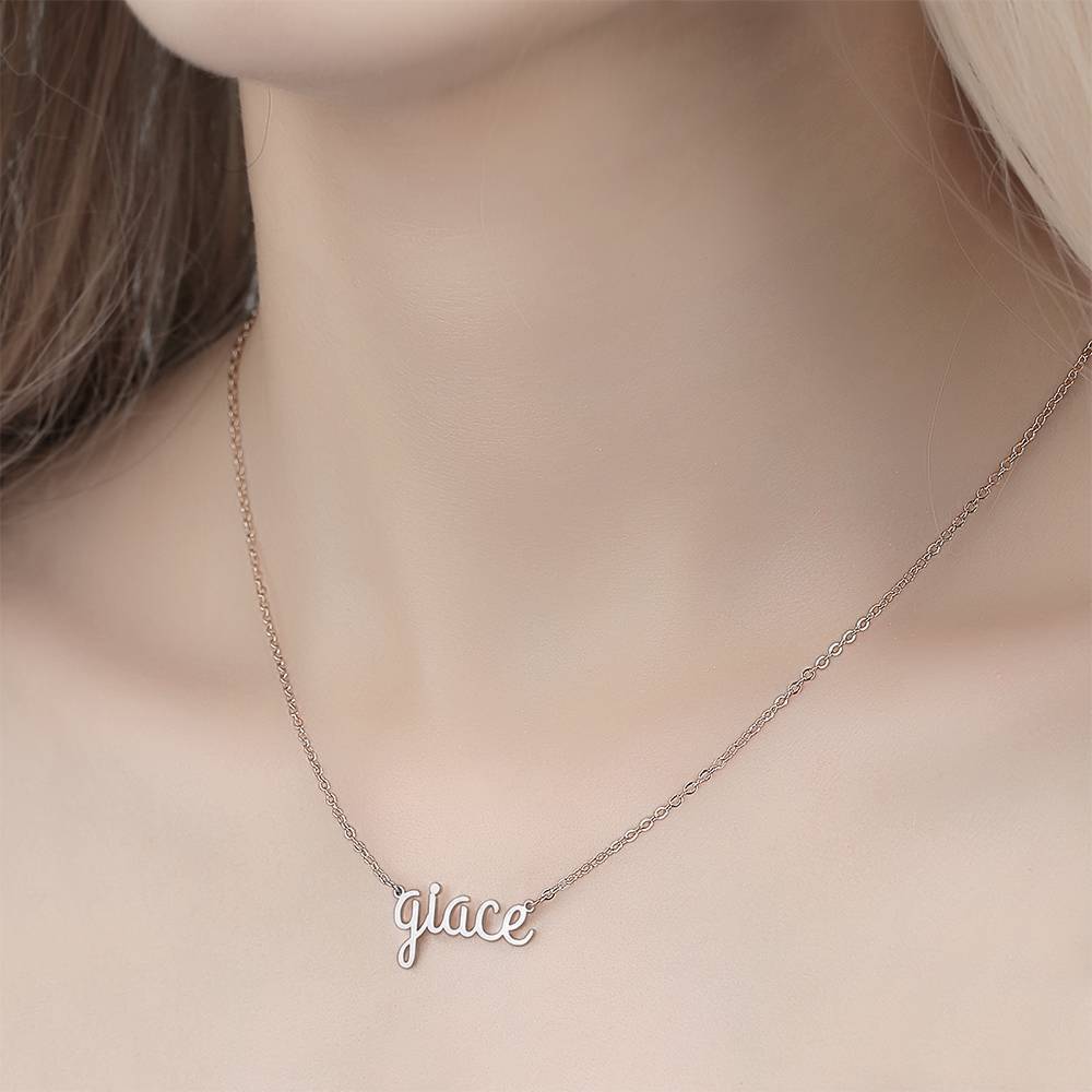 Custom Name Necklace, Lower Case Letter Necklace