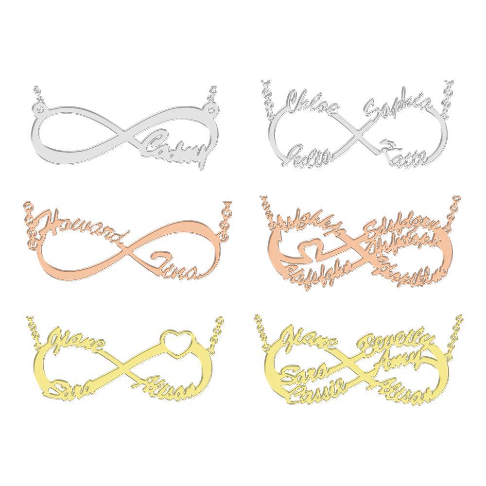 Infinity Name Necklace Rose Gold Plated