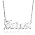 Personalized Name Necklace, Old English Name Necklace Best Gift - Silver