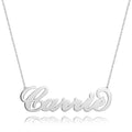 Personalized Large Name Necklace, Big Statement Necklace - Silver