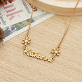 Personalized Name Snowflake Necklace Engrave Necklace Christmas Gift