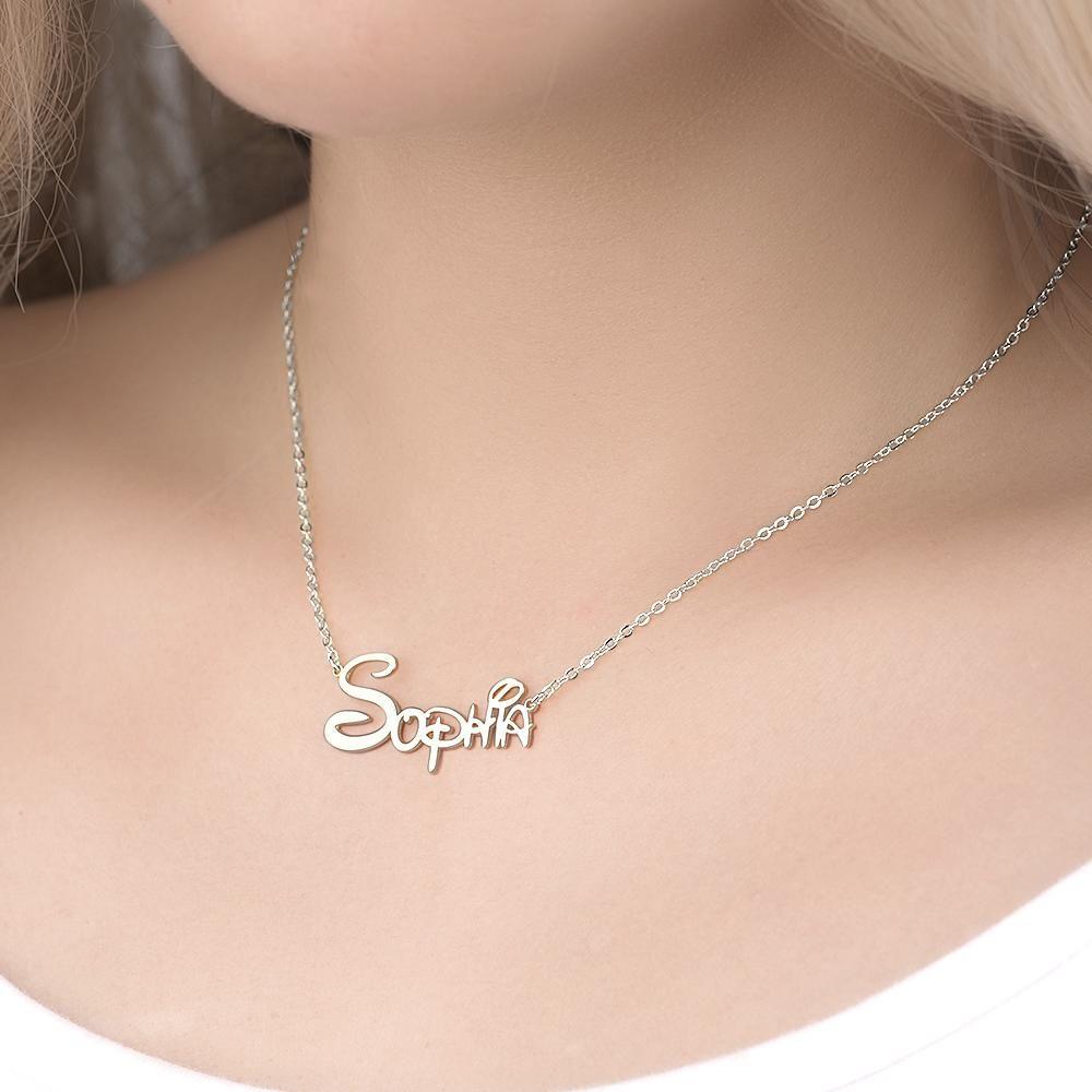 Personalized Name Necklace Special Font Custom Name Necklace Sidney Style Name Gift Silver Gift For Her