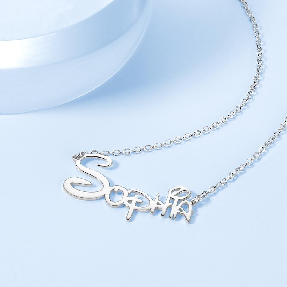 Personalized Name Necklace Special Font Custom Name Necklace Sidney Style Name Gift Silver Gift For Her