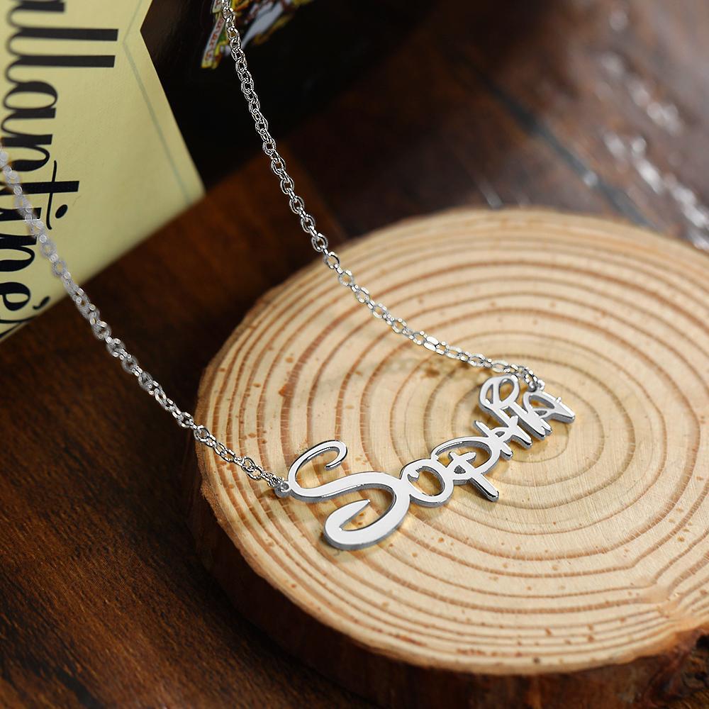 Personalized Name Necklace Special Font Custom Name Necklace Sidney Style Name Gift Silver Gift For Her