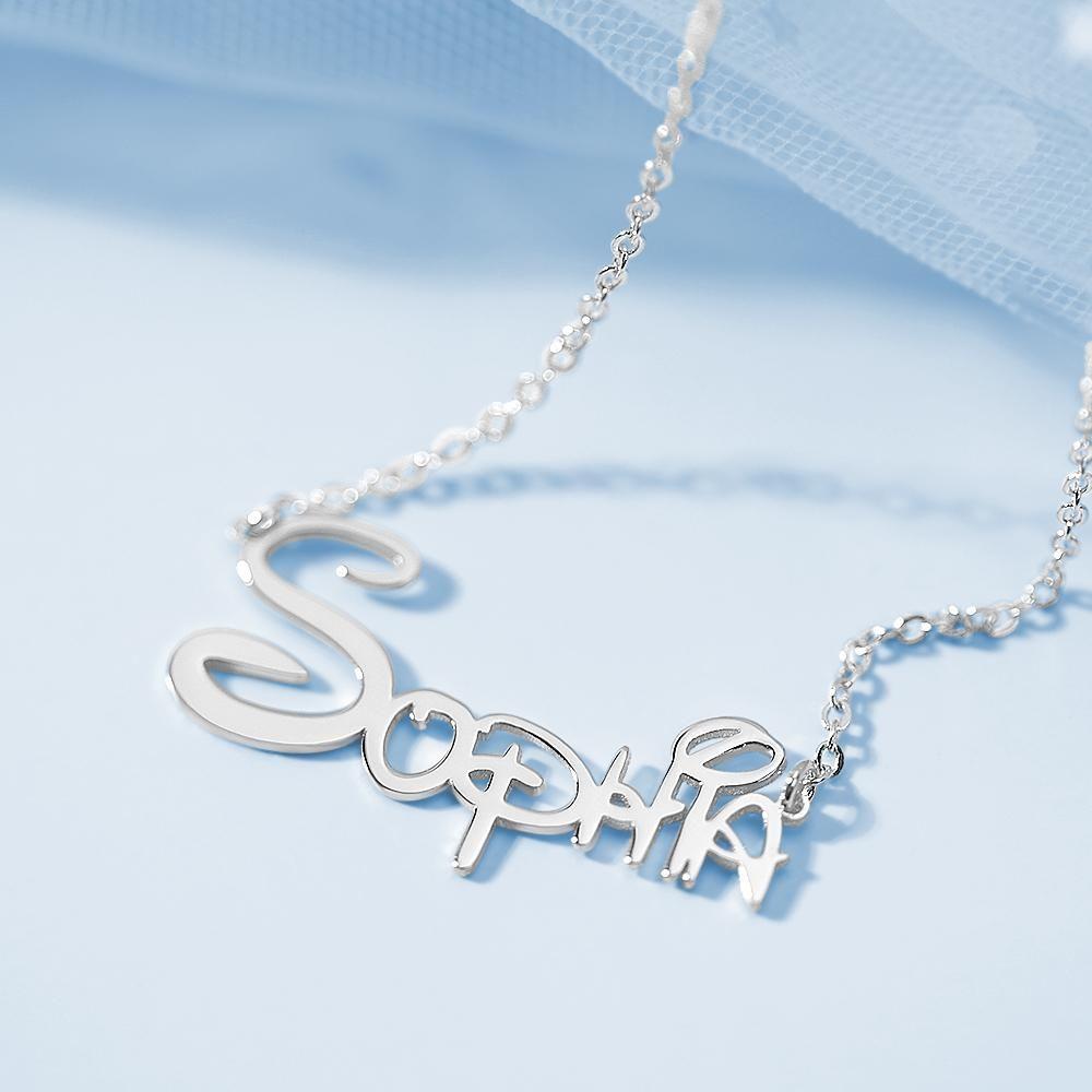 Personalized Name Necklace Special Font Custom Name Necklace Sidney Style Name Gift Silver Gift For Her
