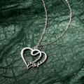 Overlapping Heart Two Name Necklace