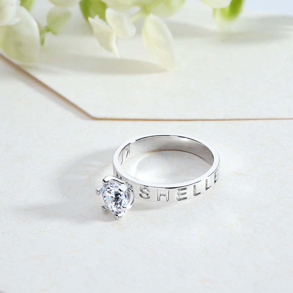 Sweet Fairy Tale Personalized Name Ring Unforgettable Gift for Someone You Love