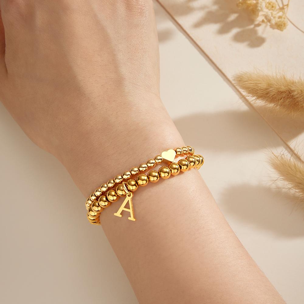 Custom Name Bracelet Initial Metal Gift