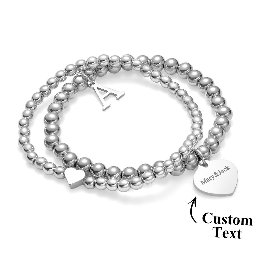 Custom Name Bracelet Initial Metal Gift