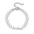 Custom Name Bracelet Pearl Chain Classic Gift