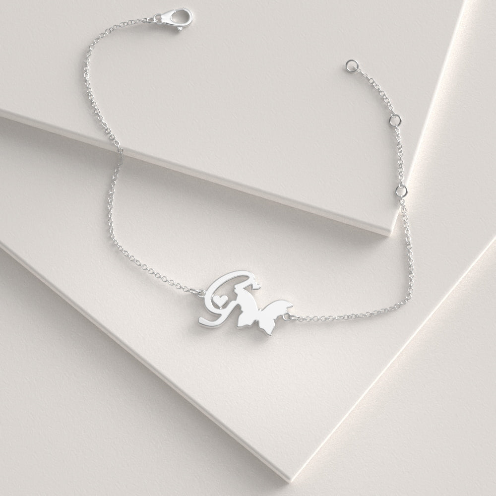 Custom Bracelet Female Bracelet Gift, Personalized Bracelet With A Butterfly