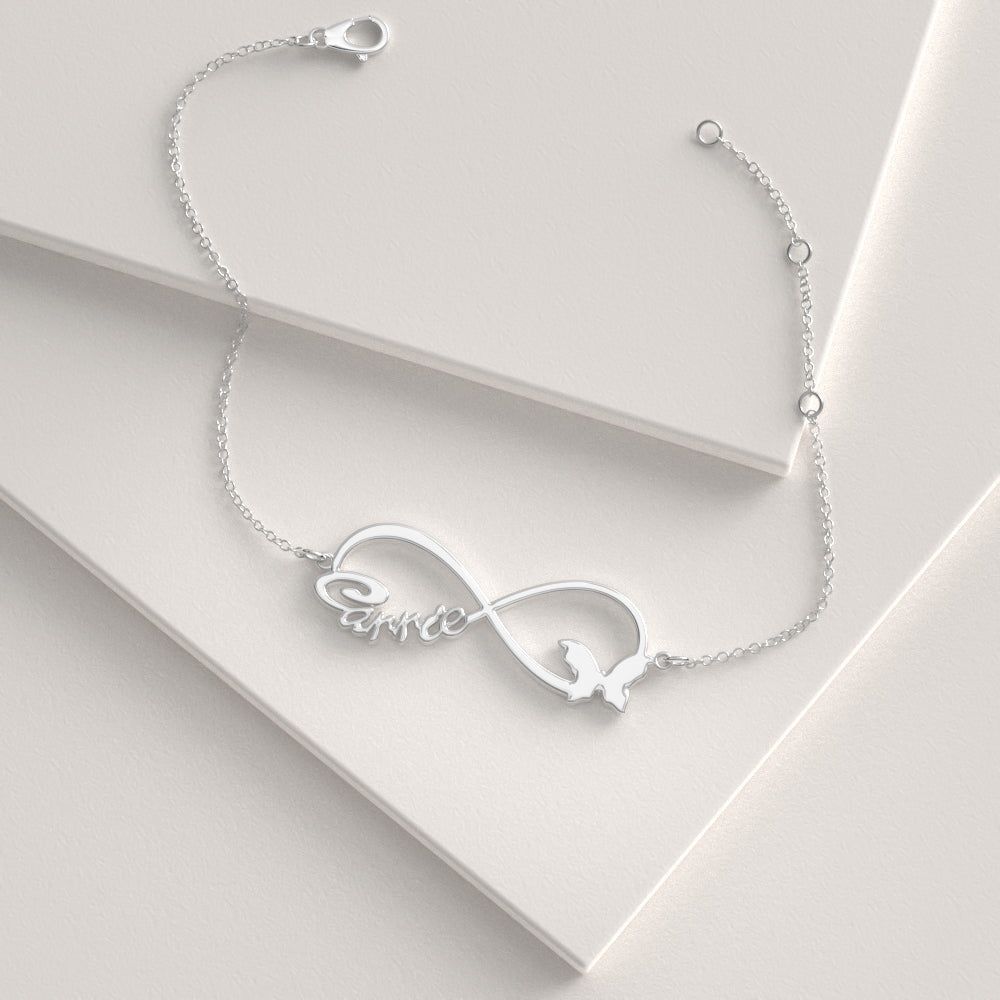 Custom Infinity Name Bracelet Gift For Female