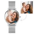 Unisex Engraved Alloy Bracelet Photo Watch 40mm
