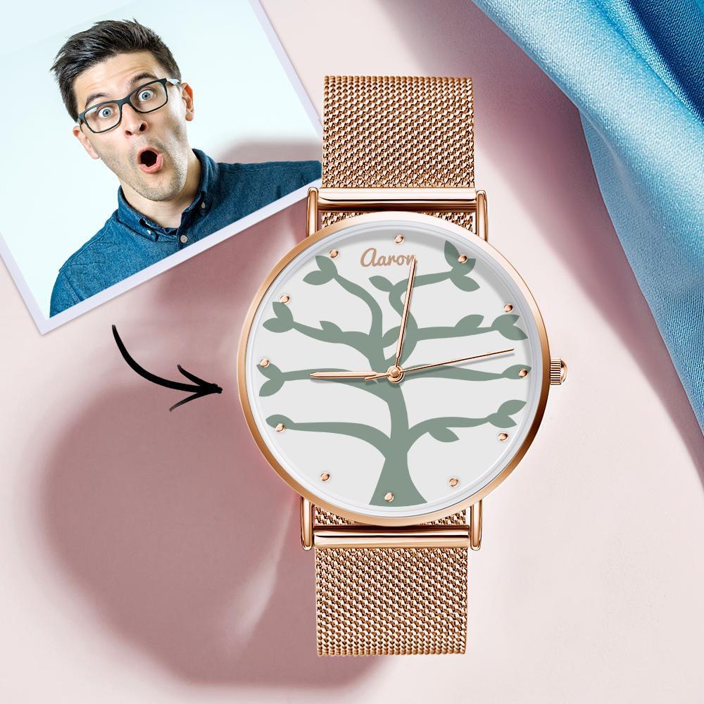 Name Watch Women's Rose Gold Alloy Bracelet Watch 36mm  (1-9 Names)