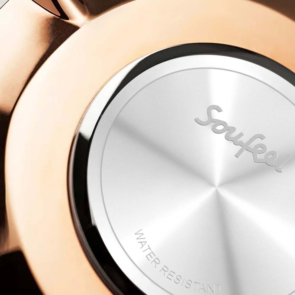 Unisex Engraved Rose Gold Alloy Bracelet Photo Watch 40mm