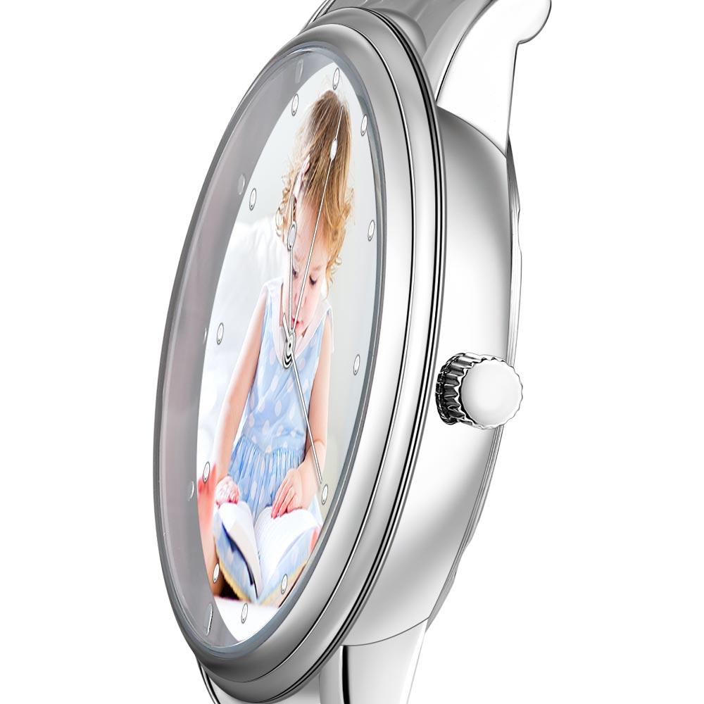 Unisex Couple Custom Photo Watch 40mm/1.57in Diameter Case