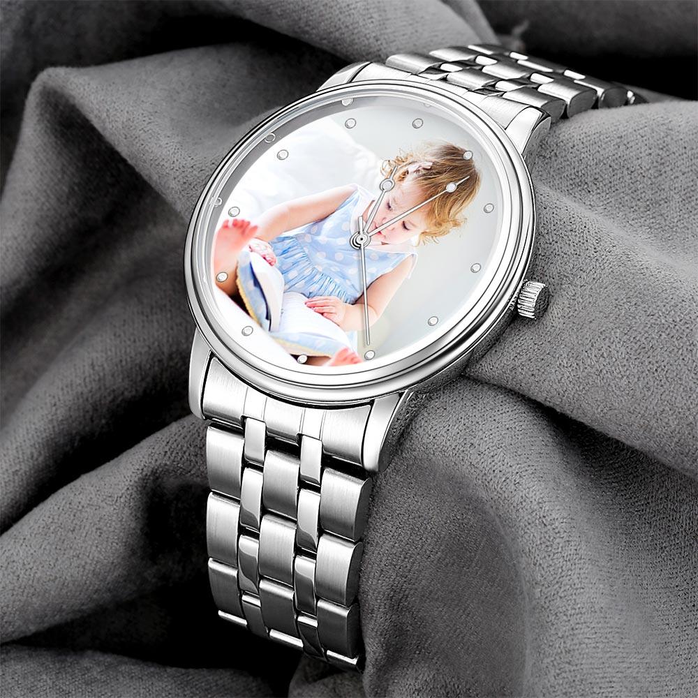 Unisex Couple Custom Photo Watch 40mm/1.57in Diameter Case