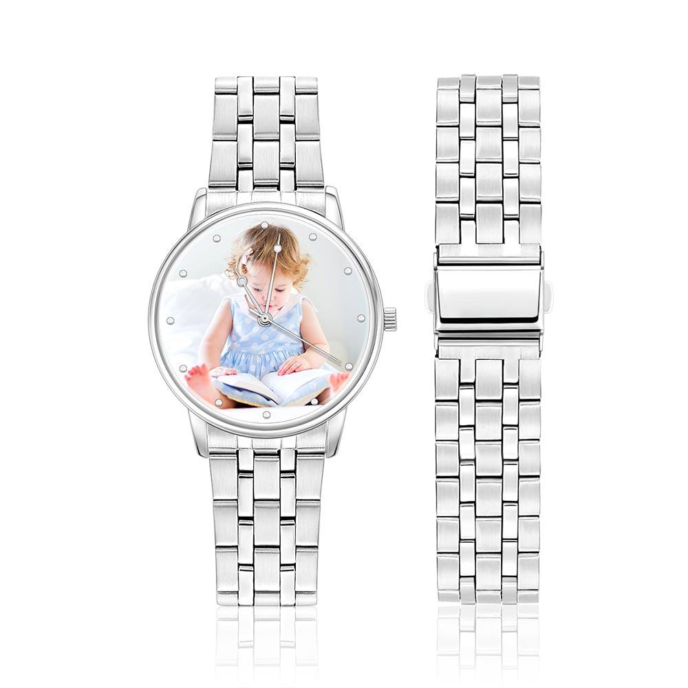 Unisex Couple Custom Photo Watch 40mm/1.57in Diameter Case