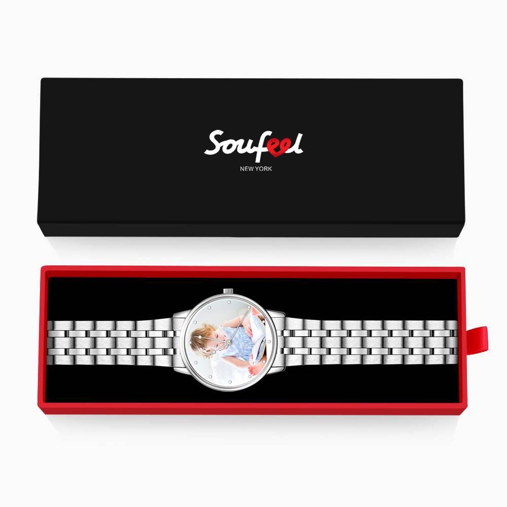 Unisex Couple Custom Photo Watch 40mm/1.57in Diameter Case
